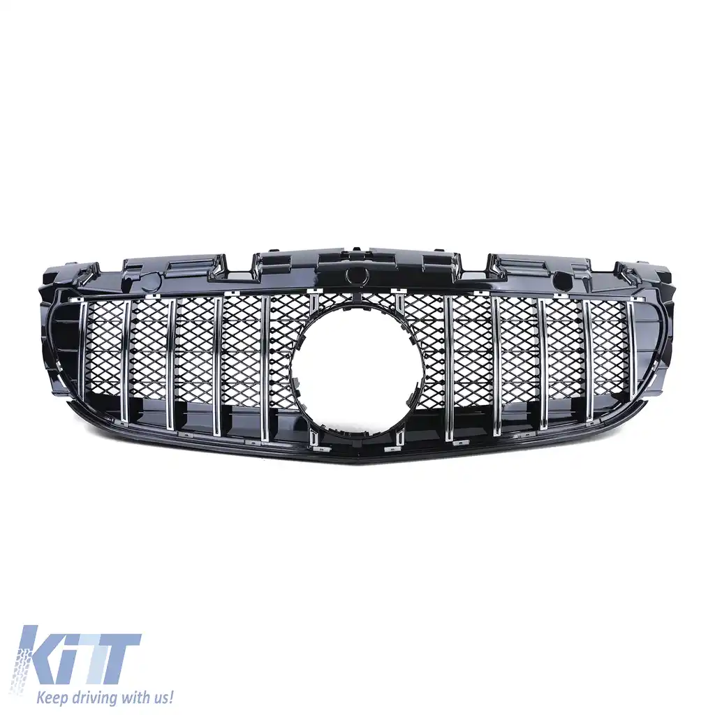 Grilă sport neagră lucioasă cu crom pentru Mercedes SLC R172 facelift 2016-2021-image-6191356