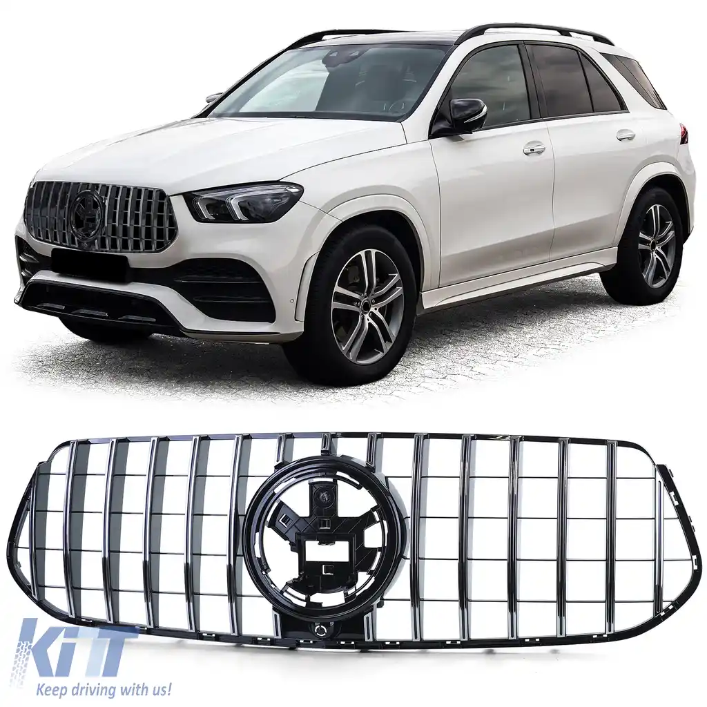 Grilă sport neagră lucioasă cu crom pentru Mercedes GLE V167 Coupe C167 18-23