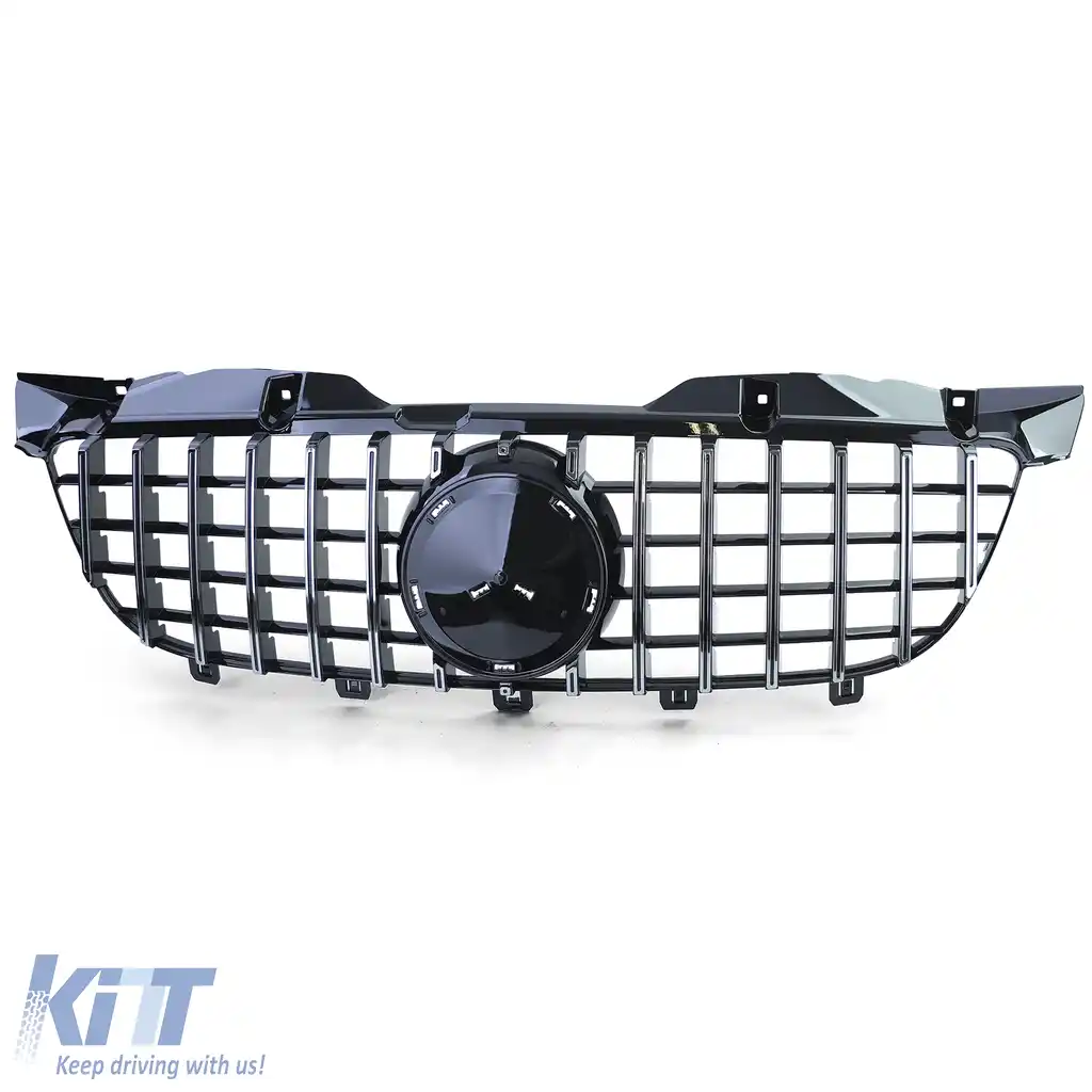 Grilă sport neagră lucioasă cu crom pentru Mercedes Sprinter W906 06-13-image-6205046