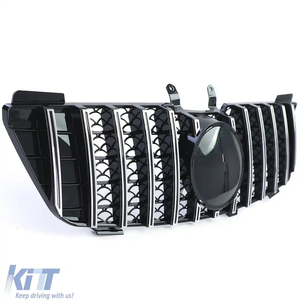 Grilă sport neagră lucioasă cu crom pentru Mercedes M-Class ML W164 05-08-image-6205246