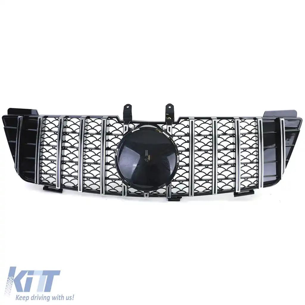 Grilă sport neagră lucioasă cu crom pentru Mercedes M-Class ML W164 05-08-image-6205248