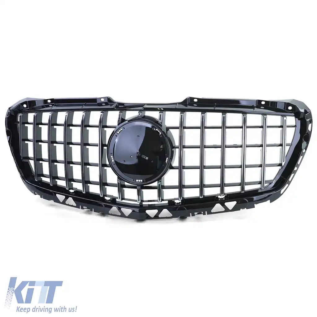 Grilă sport neagră lucioasă cu crom pentru Mercedes Sprinter W906 Facelift 13-18-image-6207288