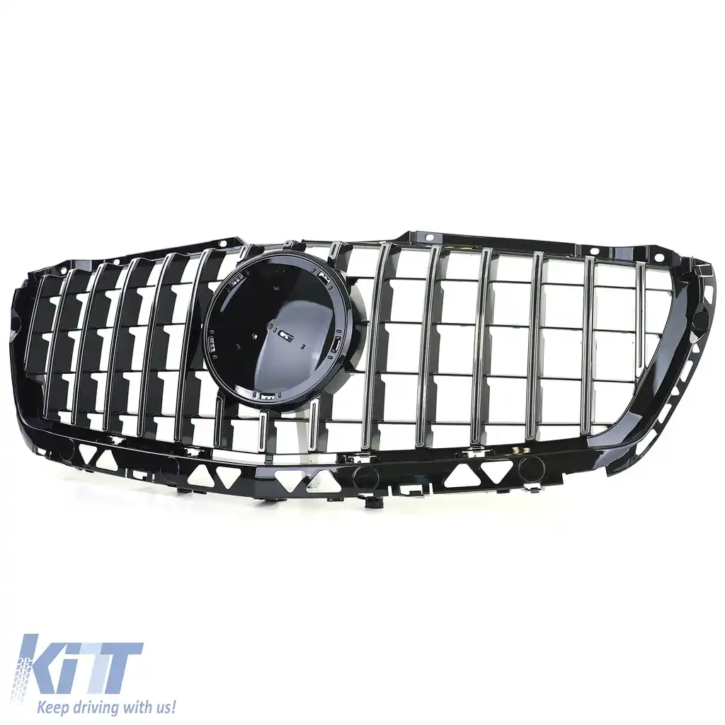 Grilă sport neagră lucioasă cu crom pentru Mercedes Sprinter W906 Facelift 13-18-image-6207290