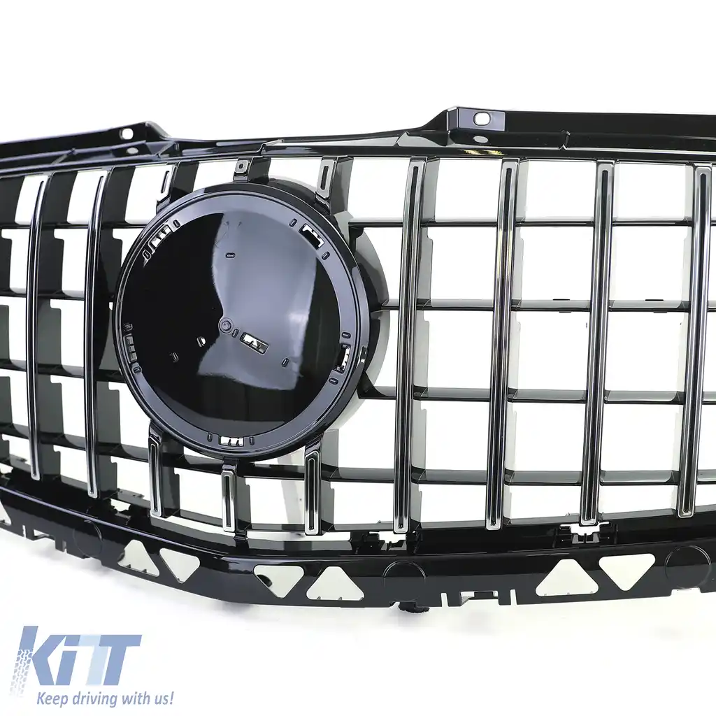 Grilă sport neagră lucioasă cu crom pentru Mercedes Sprinter W906 Facelift 13-18-image-6207291