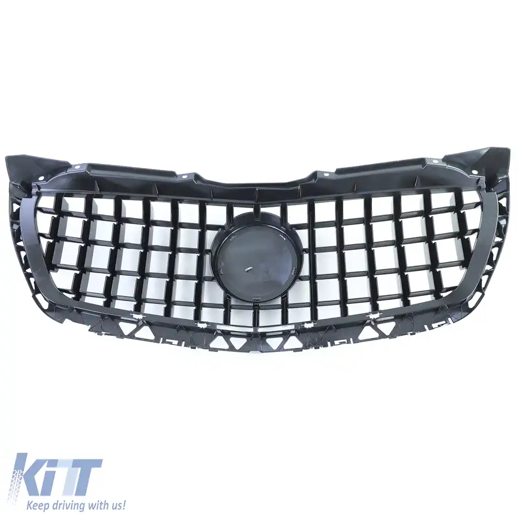 Grilă sport neagră lucioasă cu crom pentru Mercedes Sprinter W906 Facelift 13-18-image-6207295