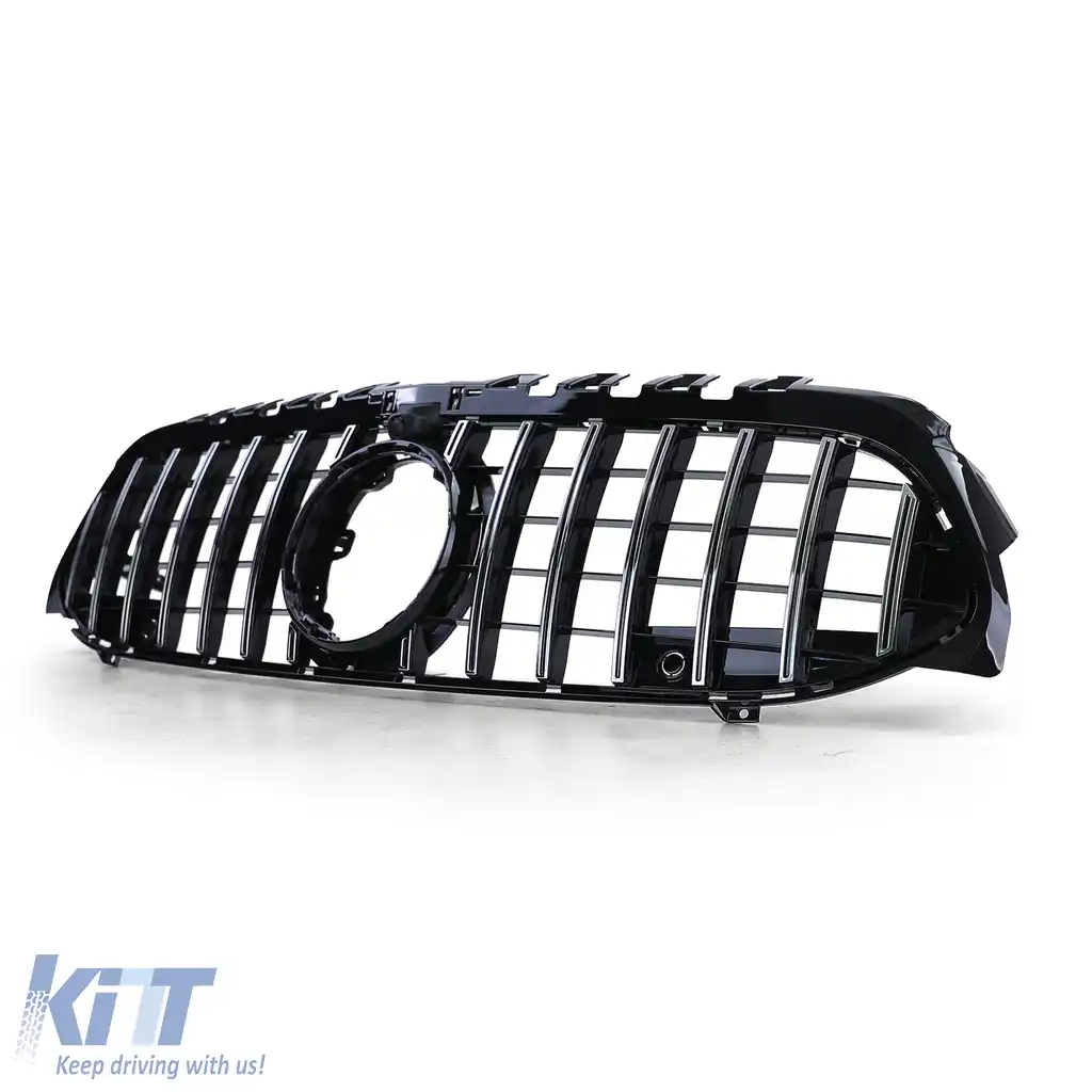 Grilă sport neagră lucioasă cu crom pentru Mercedes A-Class W177 V177 18-24-image-6209592