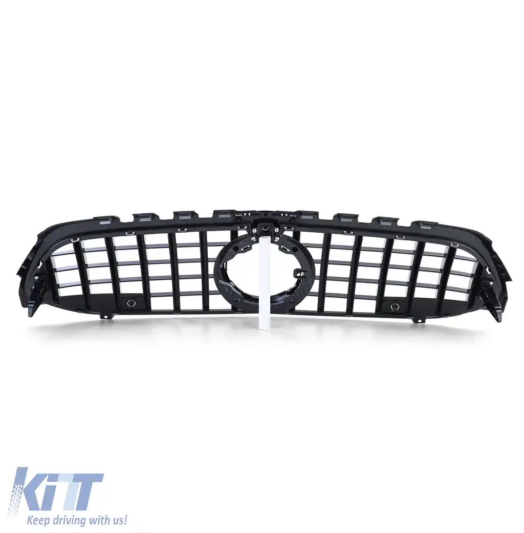 Grilă sport neagră lucioasă cu crom pentru Mercedes A-Class W177 V177 18-24-image-6209595