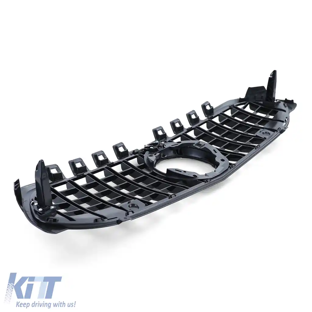 Grilă sport neagră lucioasă cu crom pentru Mercedes A-Class W177 V177 18-24-image-6209596
