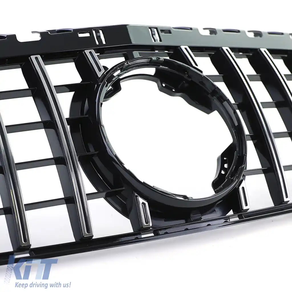 Grilă sport neagră lucioasă cu crom pentru Mercedes A-Class W177 V177 18-24-image-6257484