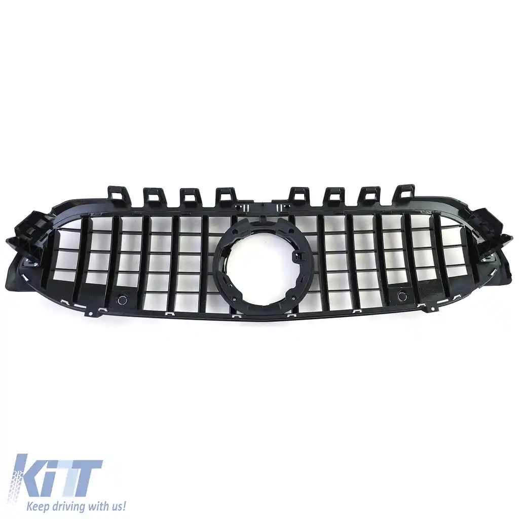Grilă sport neagră lucioasă cu crom pentru Mercedes A-Class W177 V177 18-24-image-6257486