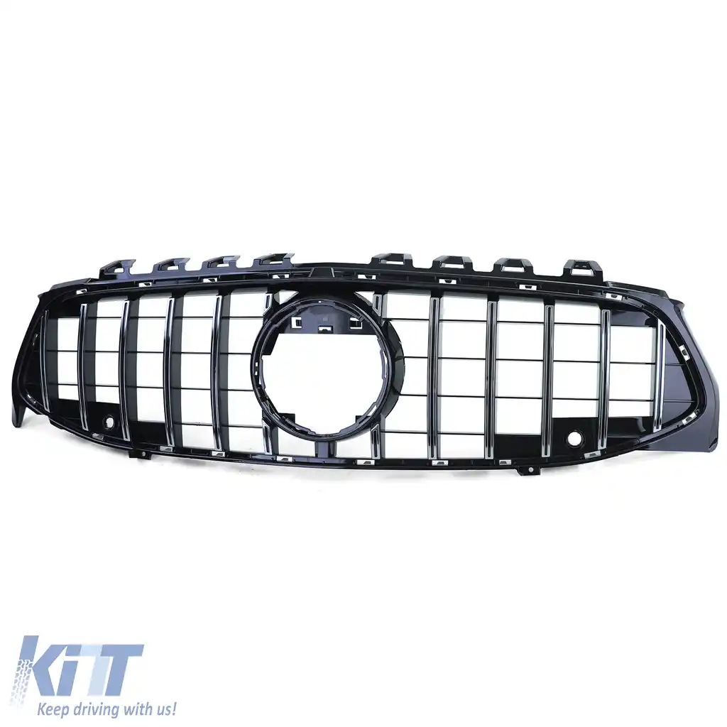 Grilă sport neagră lucioasă cu crom pentru Mercedes CLA C118 X118 din 19-image-6257727