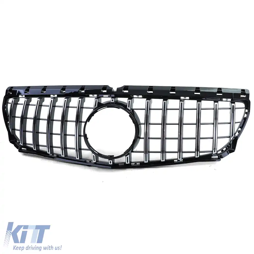 Grilă sport neagră lucioasă cu crom, potrivită pentru Mercedes B-Class W246 11-14-image-6192517