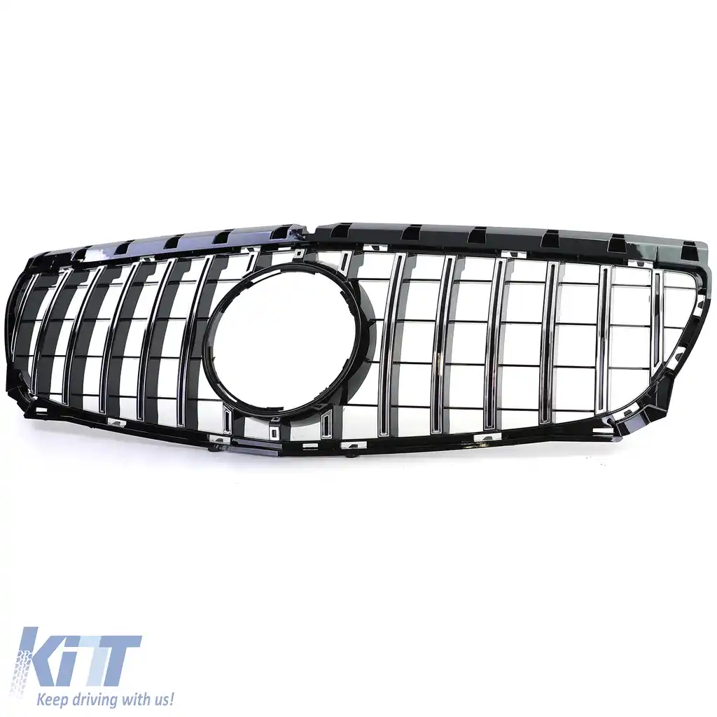 Grilă sport neagră lucioasă cu crom, potrivită pentru Mercedes B-Class W246 11-14-image-6192519