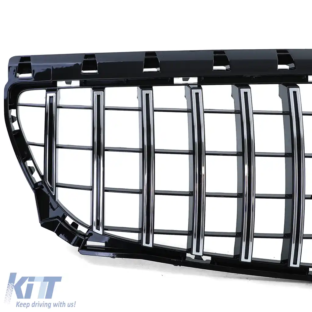 Grilă sport neagră lucioasă cu crom, potrivită pentru Mercedes B-Class W246 11-14-image-6192520