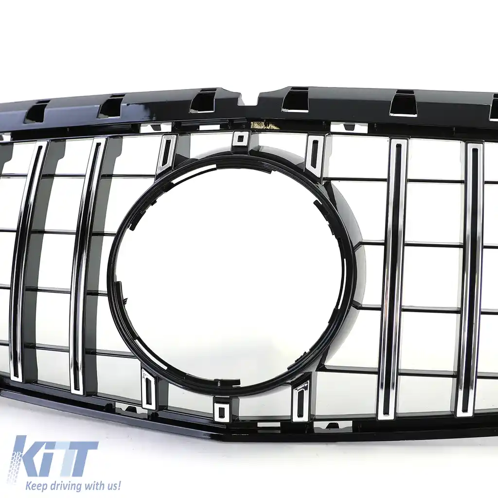 Grilă sport neagră lucioasă cu crom, potrivită pentru Mercedes B-Class W246 11-14-image-6192521