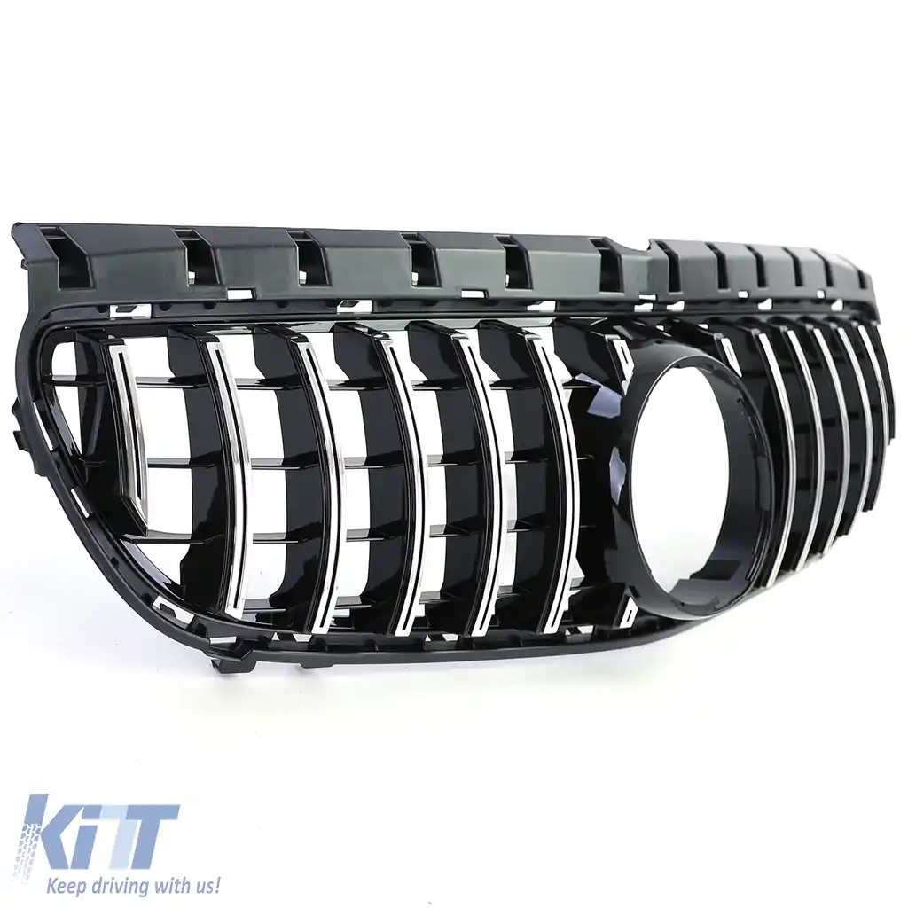 Grilă sport neagră lucioasă cu crom, potrivită pentru Mercedes B-Class W246 14-18-image-6193664