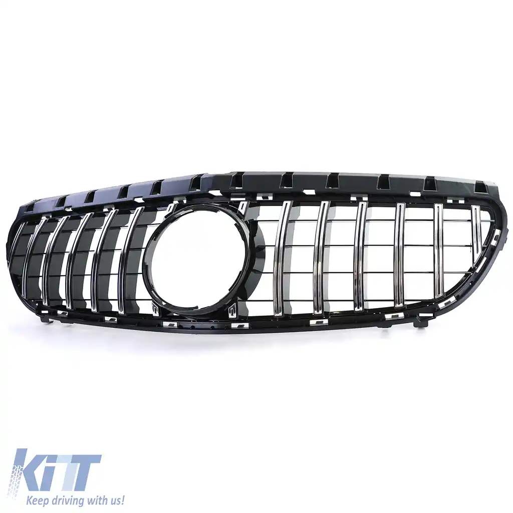 Grilă sport neagră lucioasă cu crom, potrivită pentru Mercedes B-Class W246 14-18-image-6193665