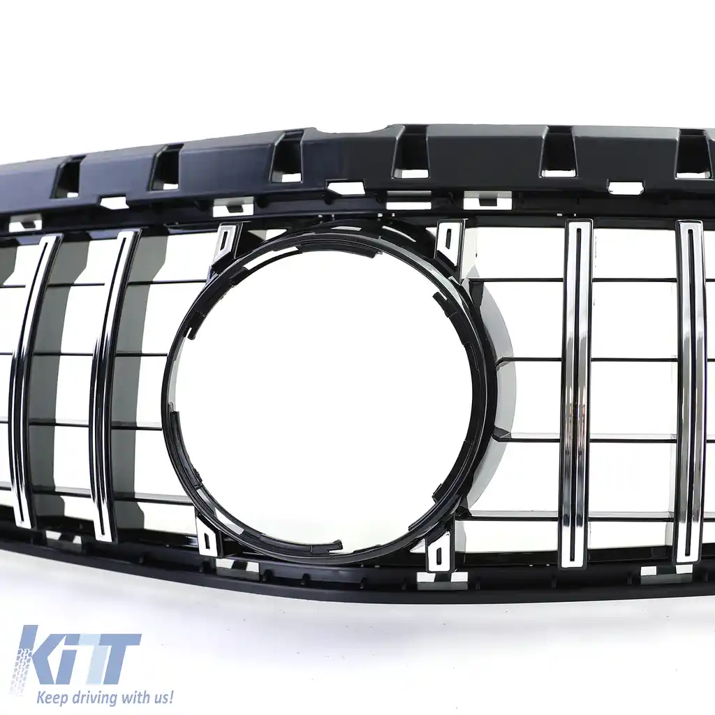 Grilă sport neagră lucioasă cu crom, potrivită pentru Mercedes B-Class W246 14-18-image-6193667