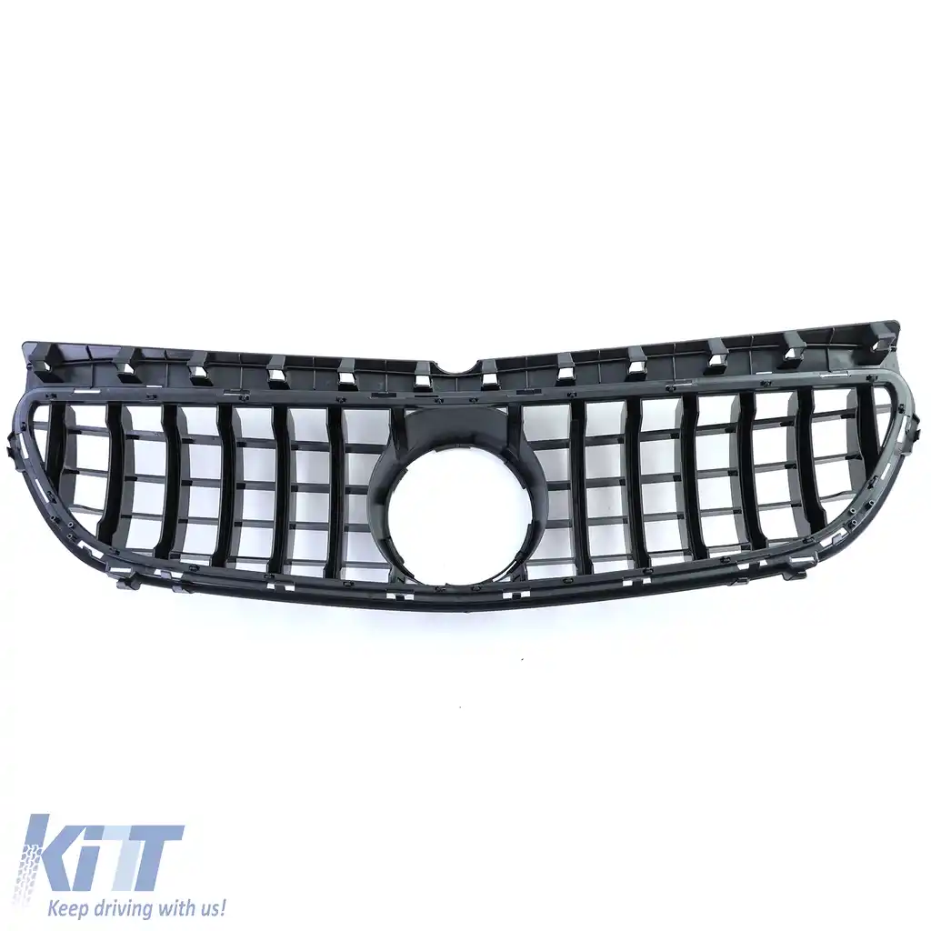 Grilă sport neagră lucioasă cu crom, potrivită pentru Mercedes B-Class W246 14-18-image-6193670