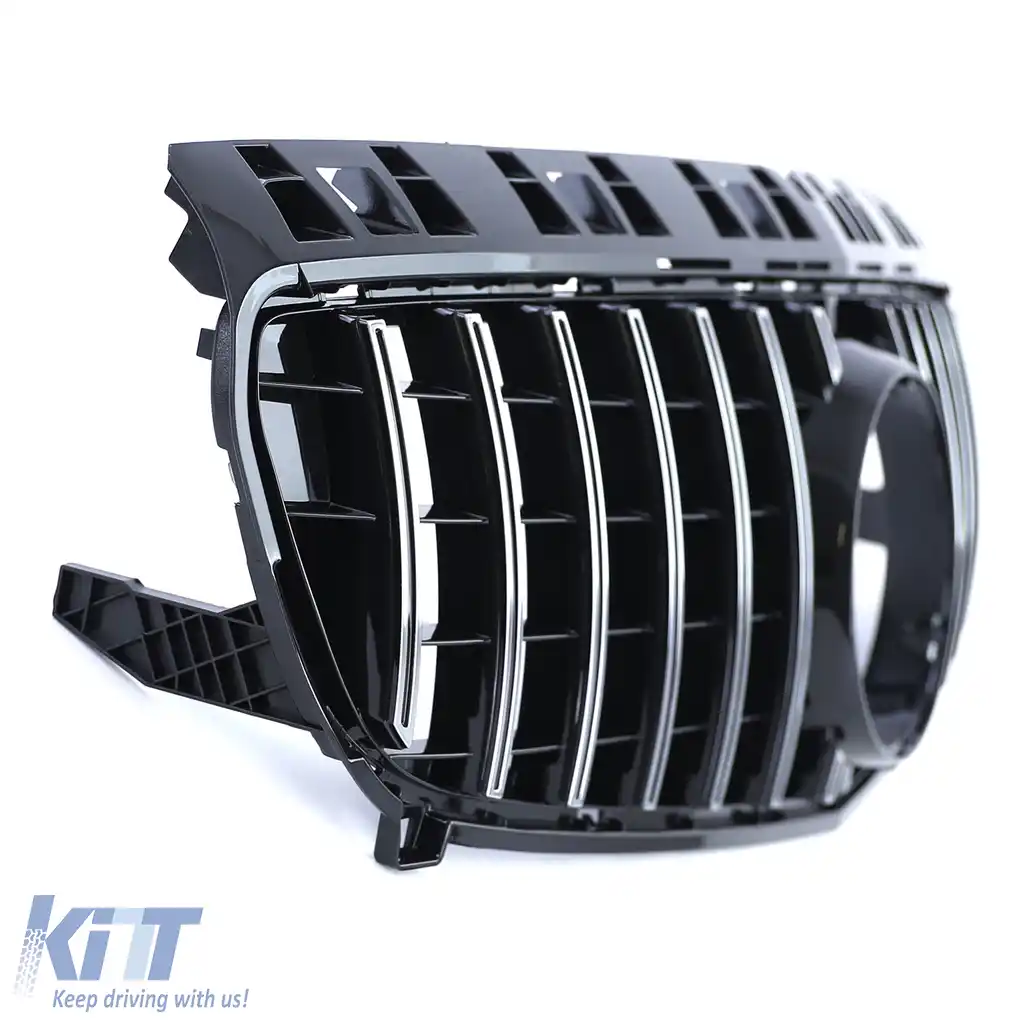 Grilă sport neagră lucioasă cu crom, potrivită pentru Mercedes A-Class W176 12-15-image-6195022