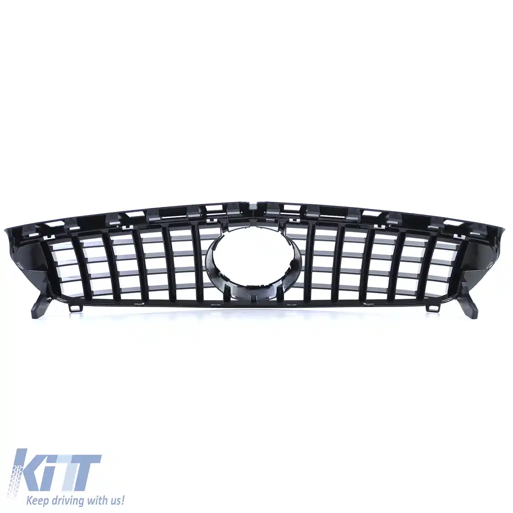 Grilă sport neagră lucioasă cu crom, potrivită pentru Mercedes A-Class W176 12-15-image-6195024