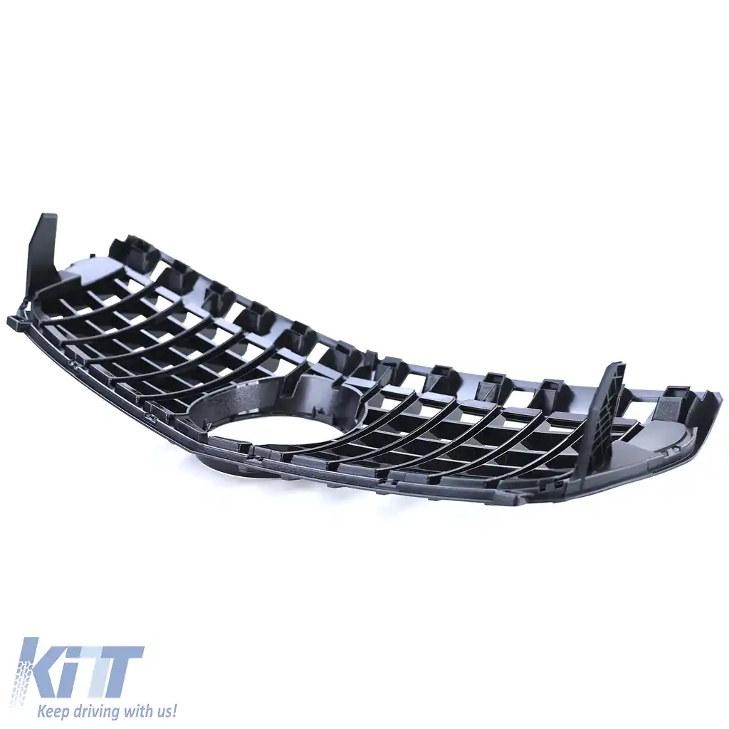 Grilă sport neagră lucioasă cu crom, potrivită pentru Mercedes A-Class W176 12-15-image-6195026