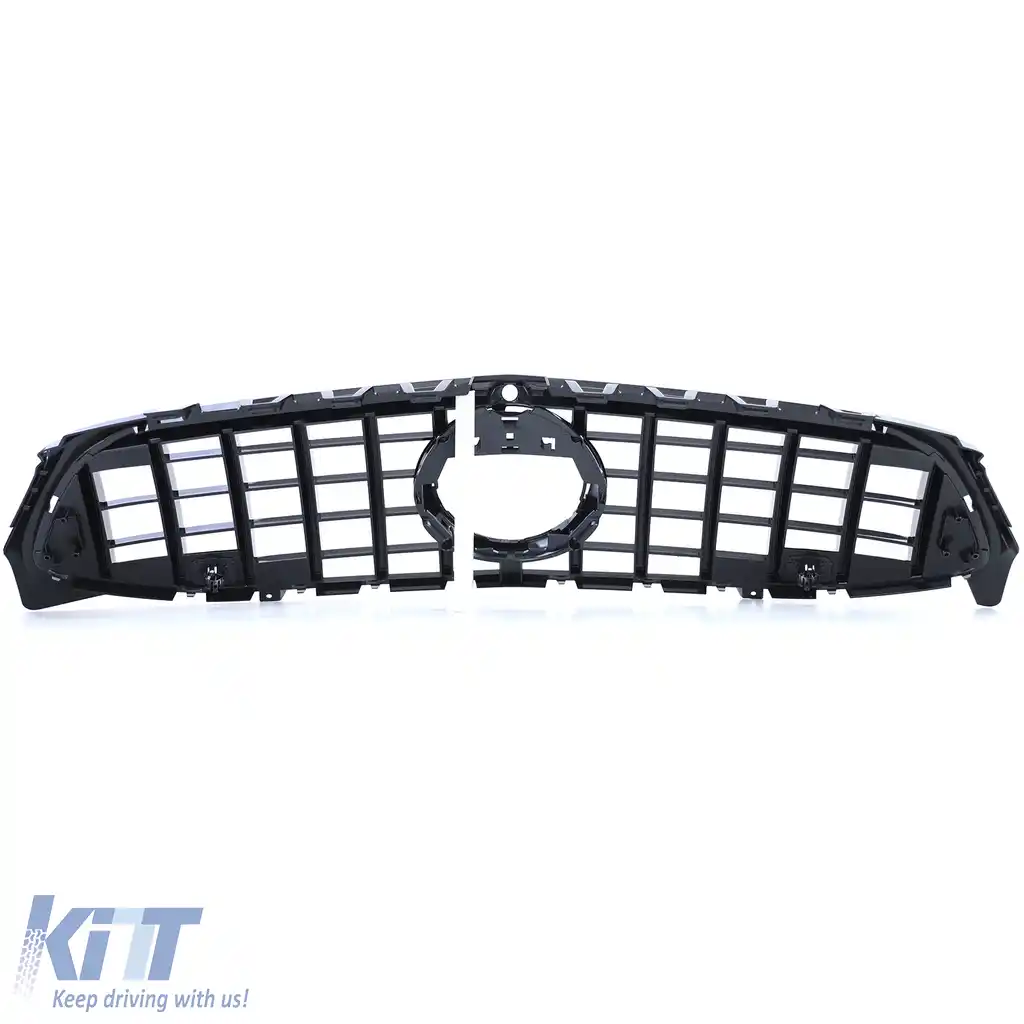 Grilă sport neagră lucioasă cu crom, potrivită pentru Mercedes CLA C118 X118 din 19-image-6196894