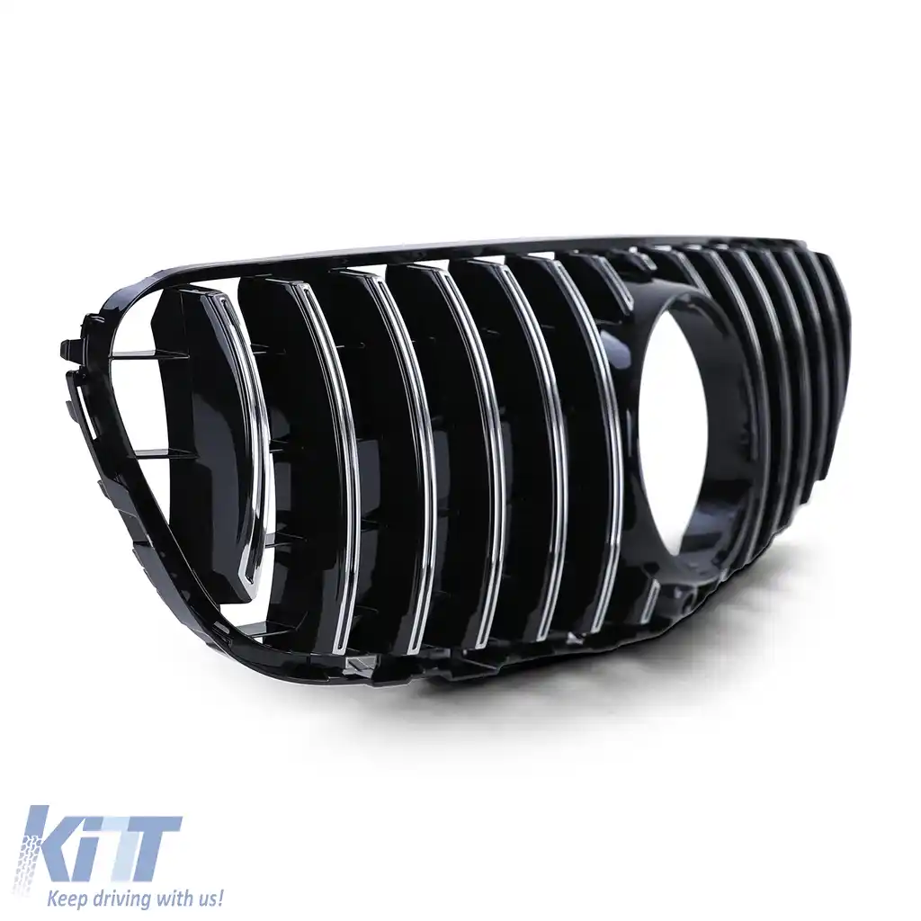 Grilă sport neagră lucioasă cu crom, potrivită pentru Mercedes GLC X253 Coupe C253 15-19-image-6239736