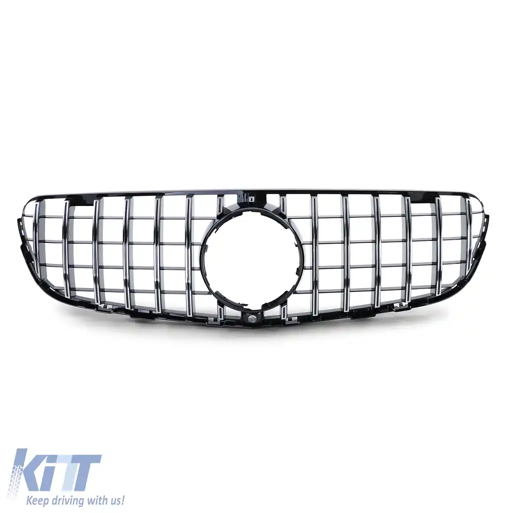 Grilă sport neagră lucioasă cu crom, potrivită pentru Mercedes GLC X253 Coupe C253 15-19-image-6239737