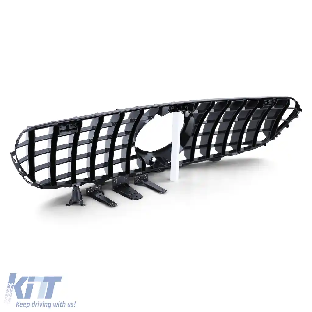 Grilă sport neagră lucioasă cu crom, potrivită pentru Mercedes GLC X253 Coupe C253 15-19-image-6239738