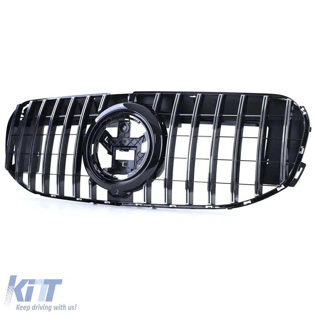 Grilă sport neagră lucioasă cu crom, potrivită pentru Mercedes GLS X167 din 2019-image-6259235
