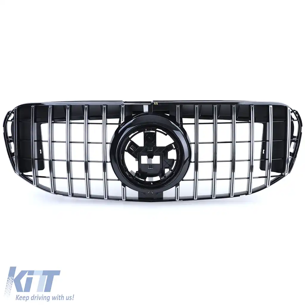 Grilă sport neagră lucioasă cu crom, potrivită pentru Mercedes GLS X167 din 2019-image-6259237