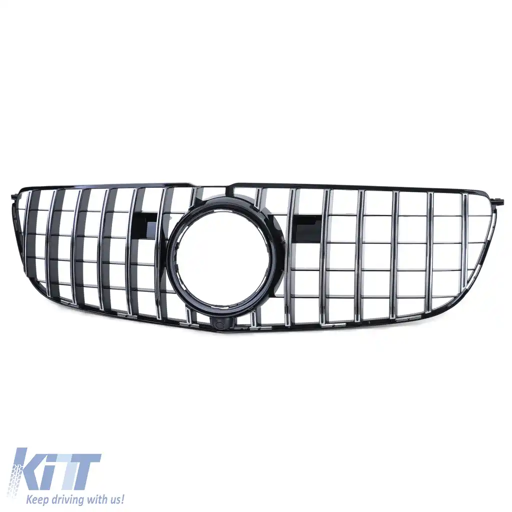 Grilă sport neagră lucioasă cu crom, potrivită pentru Mercedes GLS X166 15-19-image-6326617