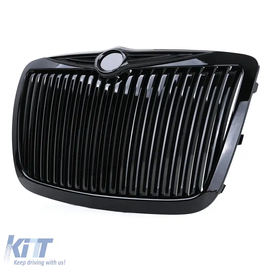 Grilă sport neagră lucioasă look RR, potrivită pentru Chrysler 300C 04-11-image-6194835