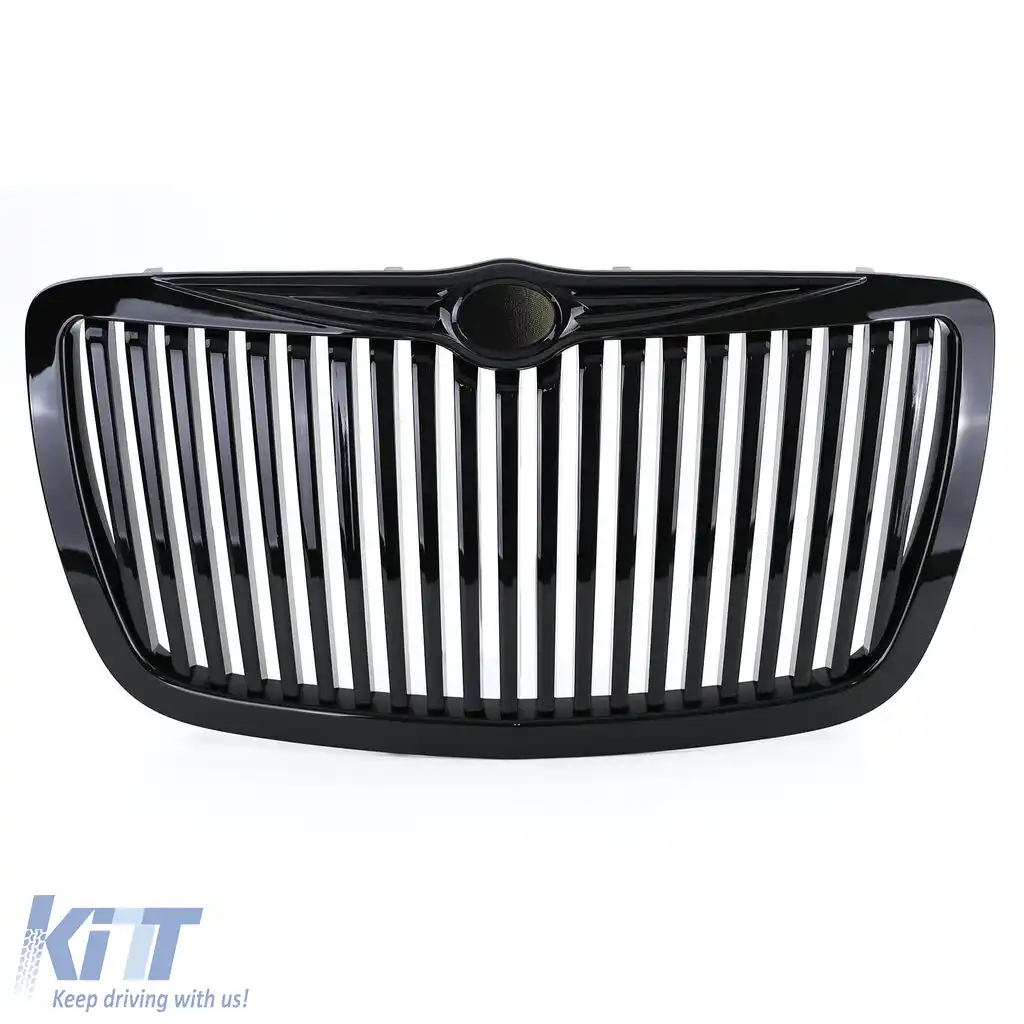 Grilă sport neagră lucioasă look RR, potrivită pentru Chrysler 300C 04-11-image-6194837
