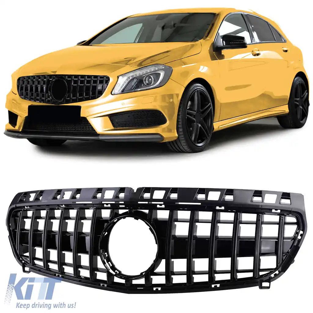 Grilă Sport Neagră Lucioasă potrivită pentru Mercedes A-Class W176 2012-2015