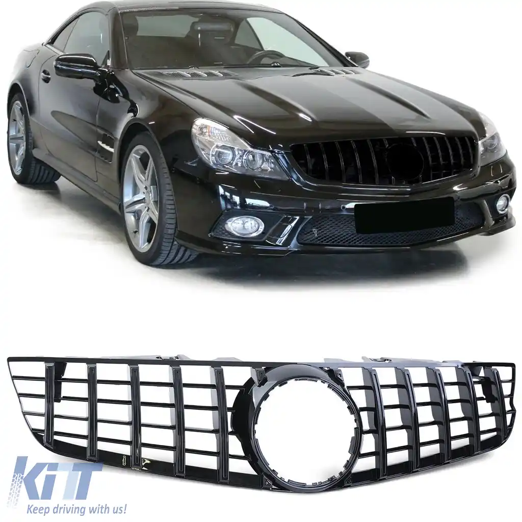 Grilă sport neagră lucioasă potrivită pentru Mercedes SL R230 Facelift 08-12
