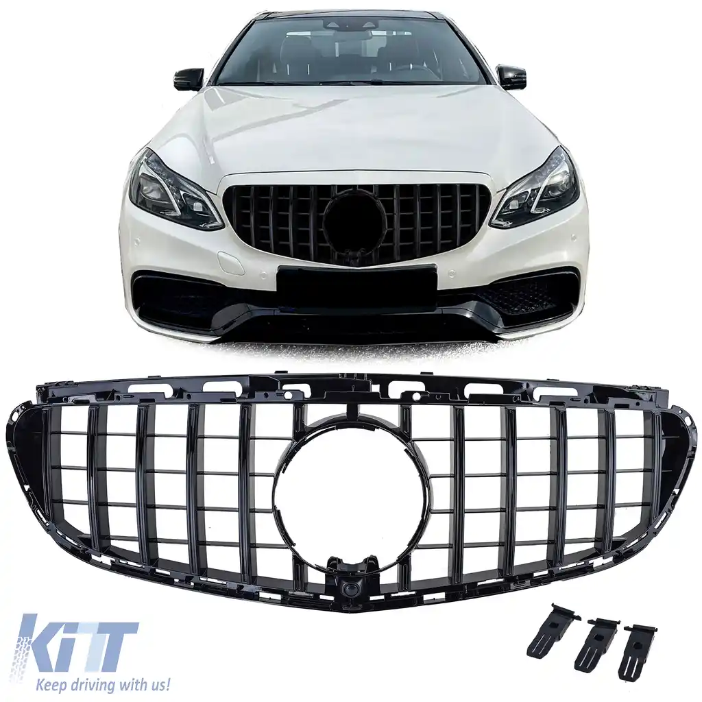 Grilă sport neagră lucioasă potrivită pentru Mercedes E W212 S212 Facelift 13-16
