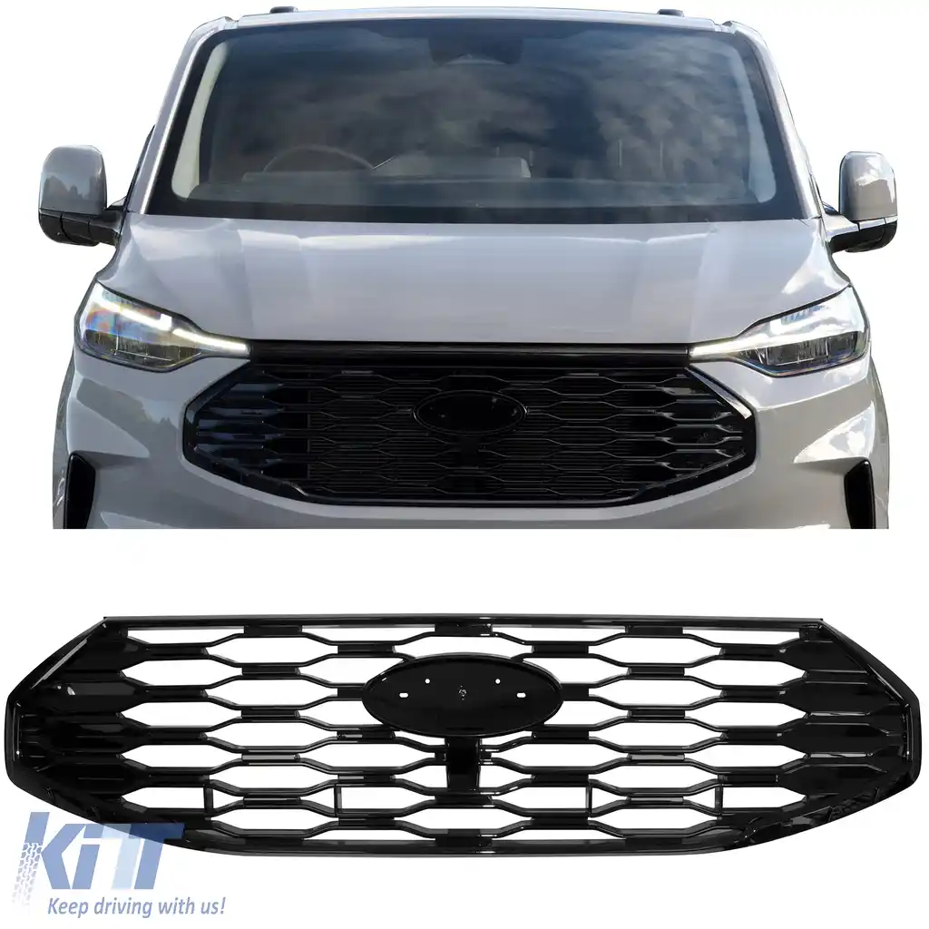Grilă sport neagră lucioasă potrivită pentru Ford Tourneo Transit Custom din 2023