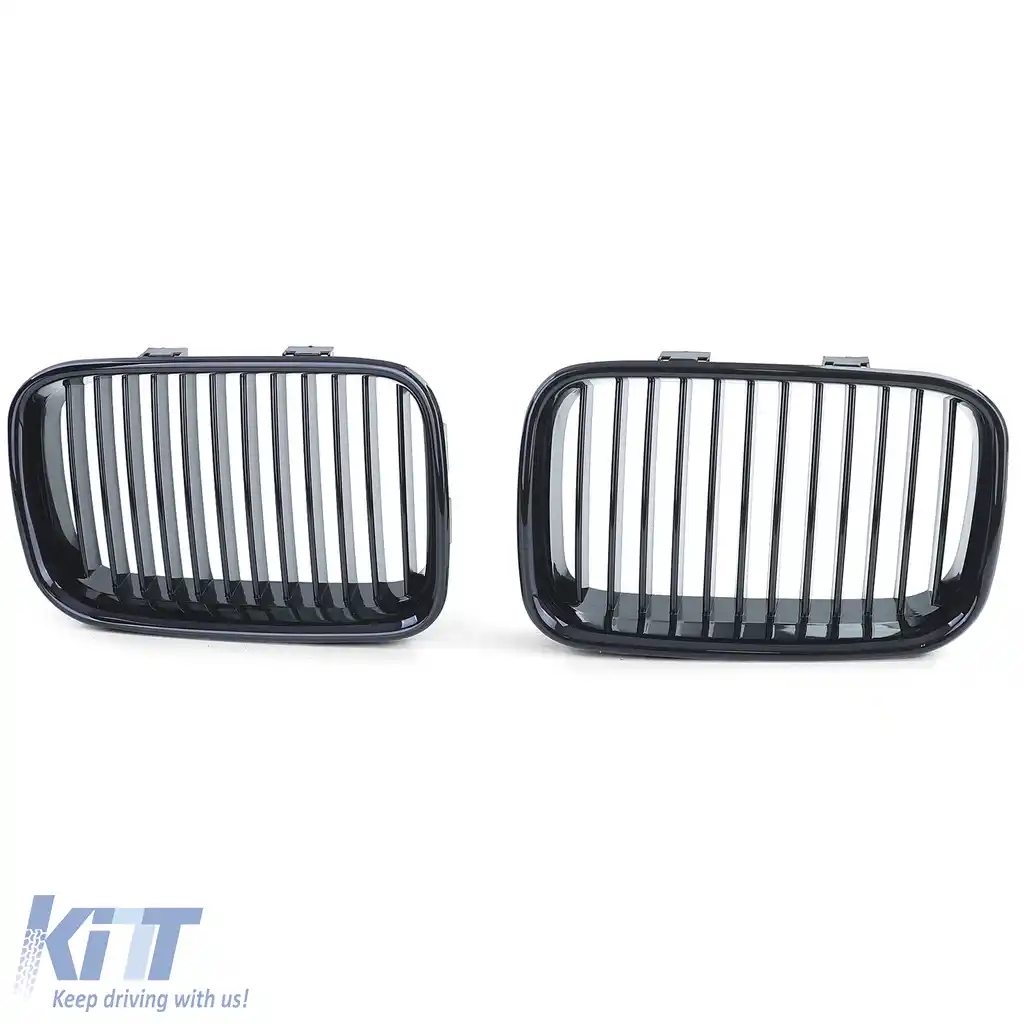 Grilă sport neagră lucioasă, potrivită pentru BMW Seria 3 E36 pre-facelift 91-96-image-6209888