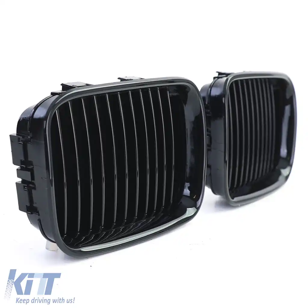 Grilă sport neagră lucioasă, potrivită pentru BMW Seria 3 E36 pre-facelift 91-96-image-6209889