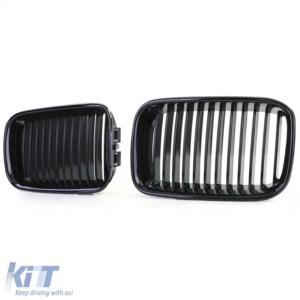 Grilă sport neagră lucioasă, potrivită pentru BMW Seria 3 E36 pre-facelift 91-96-image-6209890