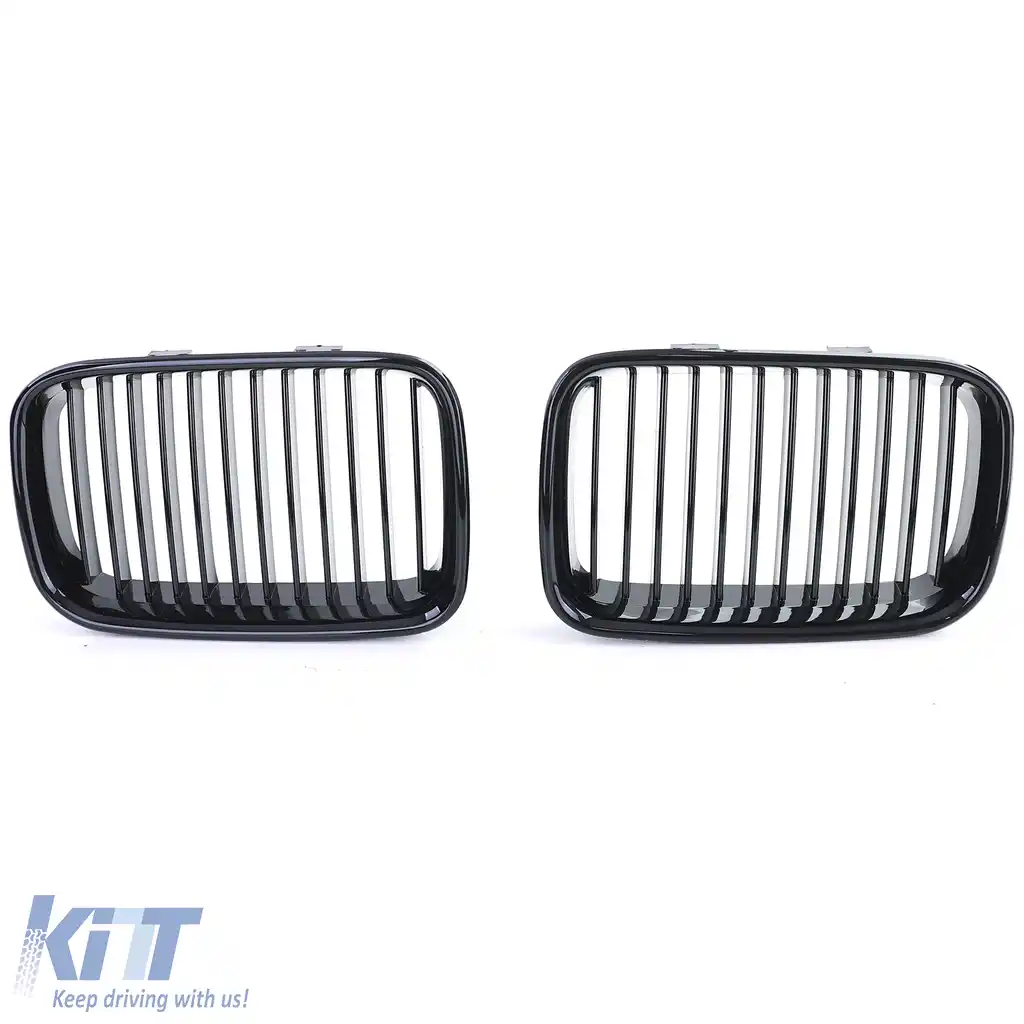 Grilă sport neagră lucioasă, potrivită pentru BMW Seria 3 E36 pre-facelift 91-96-image-6209891