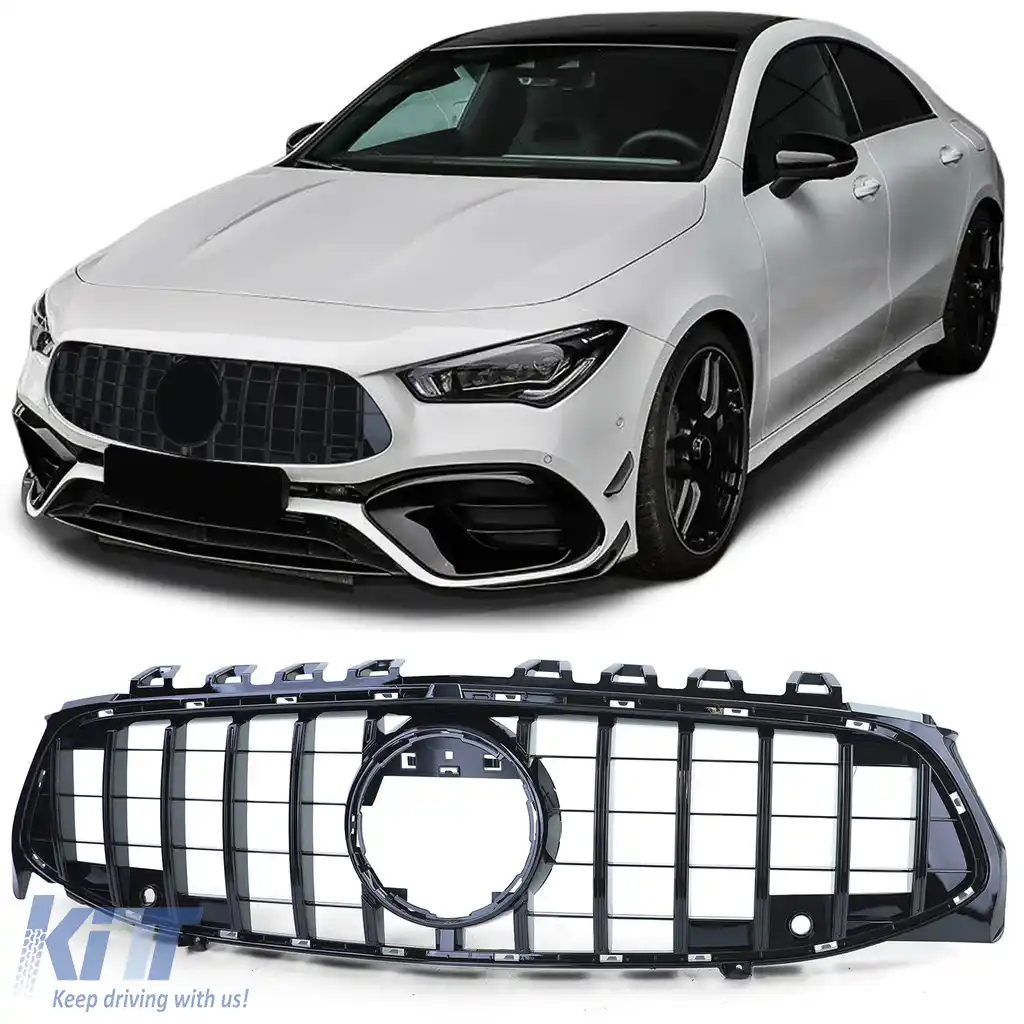 Grilă sport neagră lucioasă potrivită pentru Mercedes CLA C118 X118 din 19
