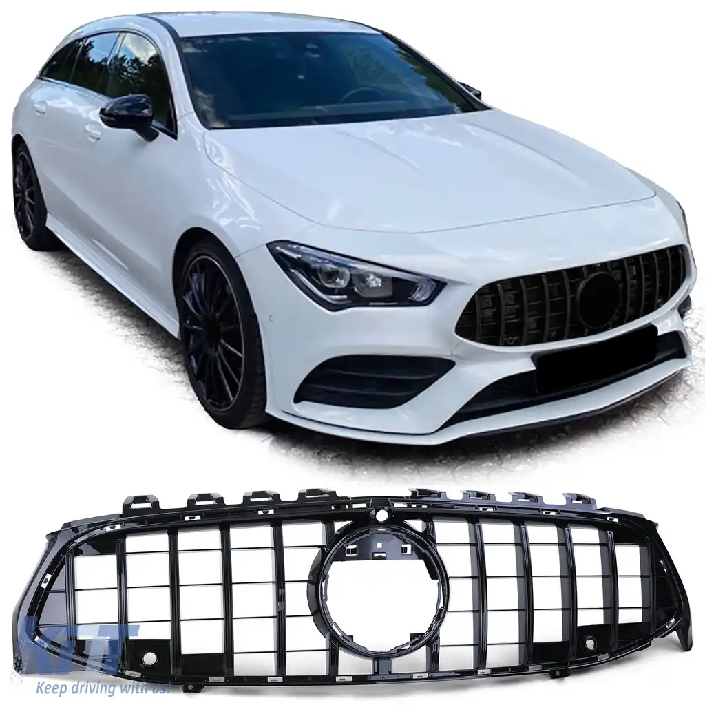 Grilă sport neagră lucioasă potrivită pentru Mercedes CLA X118 din 19