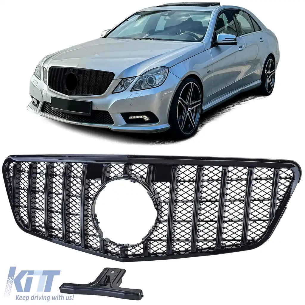 Grilă sport neagră lucioasă potrivită pentru Mercedes E W212 S212 pre-facelift 09-13