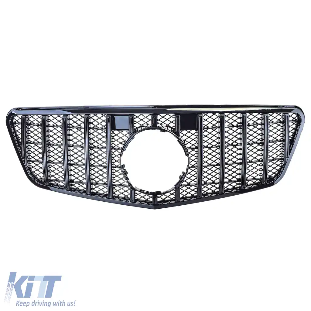 Grilă sport neagră lucioasă potrivită pentru Mercedes E W212 S212 pre-facelift 09-13-image-6257654
