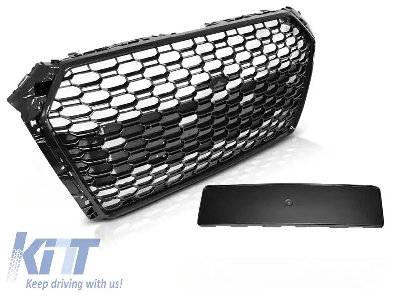 image-59-GRILĂ SPORT NEAGRĂ LUCIOASĂ potrivită pentru AUDI A4 B9 15-19