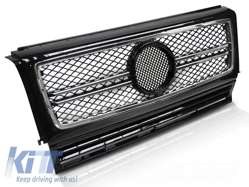 image-2-GRILĂ SPORT NEGRU CROMAT potrivită pentru MERCEDES W463 90-12