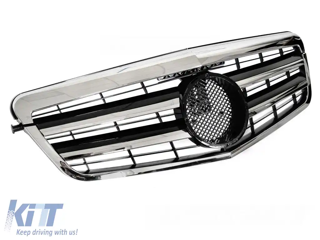 GRILĂ SPORT NEGRU CROMATĂ potrivită pentru MERCEDES W212 / S212 09-13